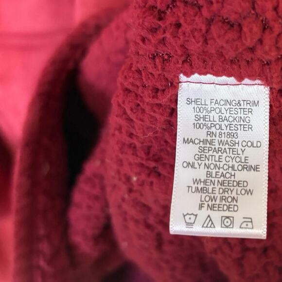 D&Co Red Sherpa Lined Jacket Size 3X - Picture 9 of 9